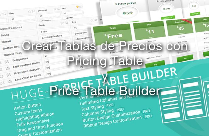 Crear tablas de precios