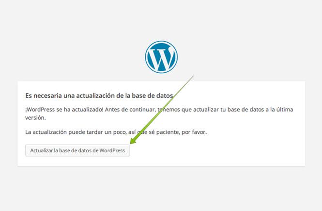 Actualiza la base de datos para volver a una versión anterior de WordPress