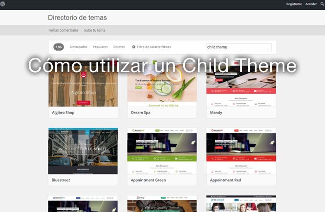 Cómo utilizar un Child Theme