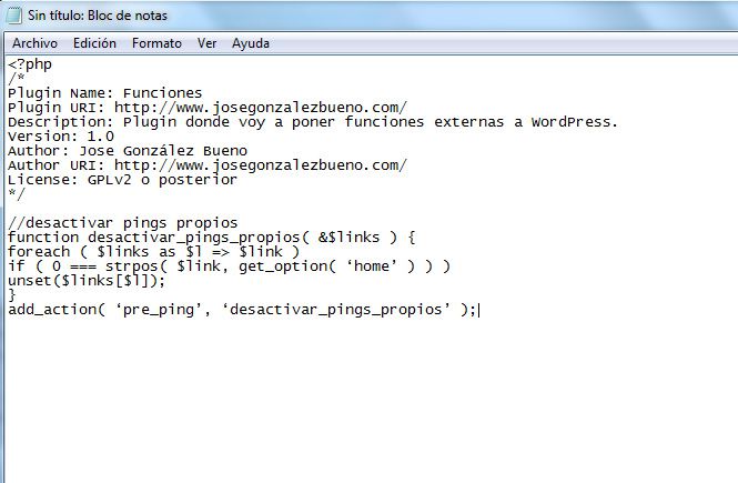 Plugin para desactivar Pings propios