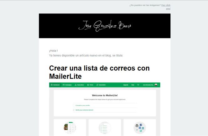 Crear envío automático de emails con Mailerlite