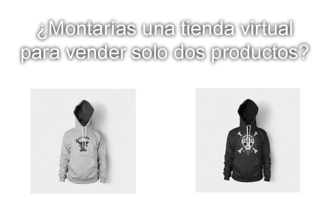 Montar una tienda para vender dos productos
