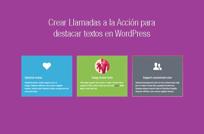 Crear textos destacados en WordPress