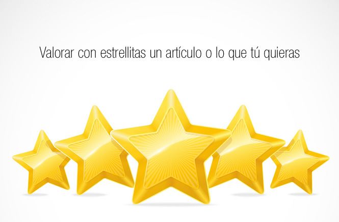 Valorar con estrellitas un artículo o lo que tú quieras