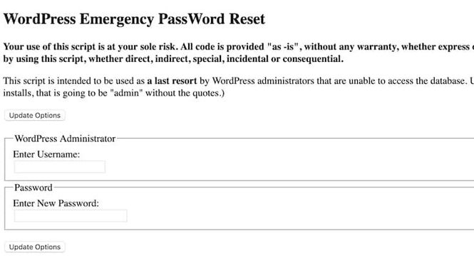 Recuperar la contraseña con emergency.php